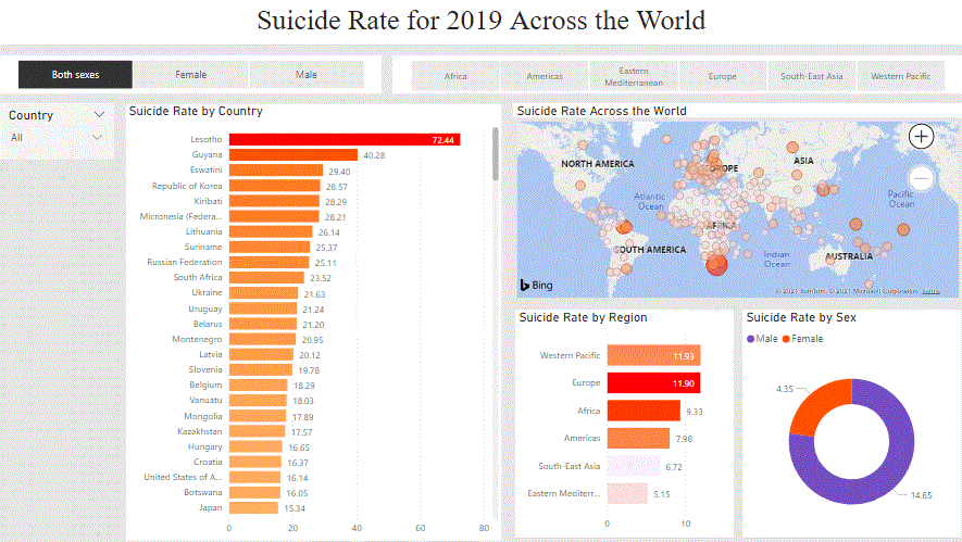 Crude Suicide Rate 2019 Overview