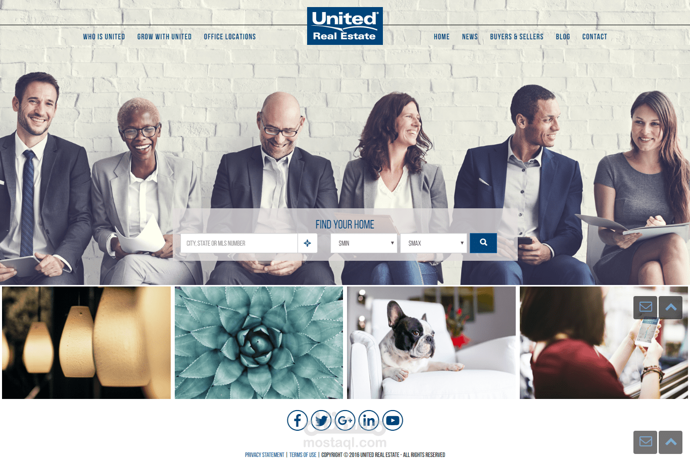 موقع واب لشركة UNITED REAL STATE