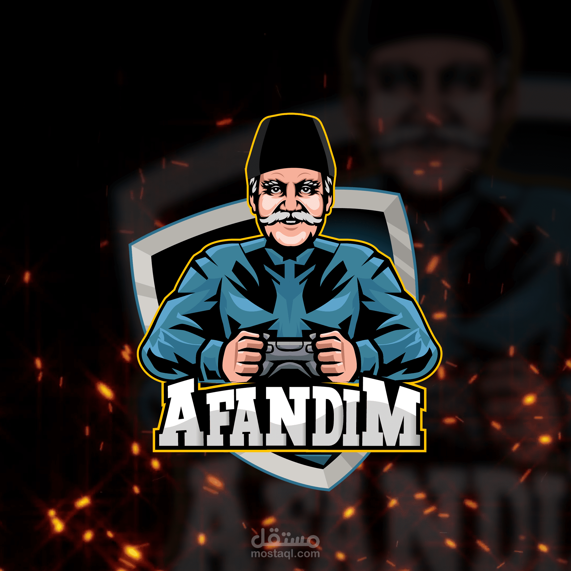 تصميم شعار العاب و تحريكه