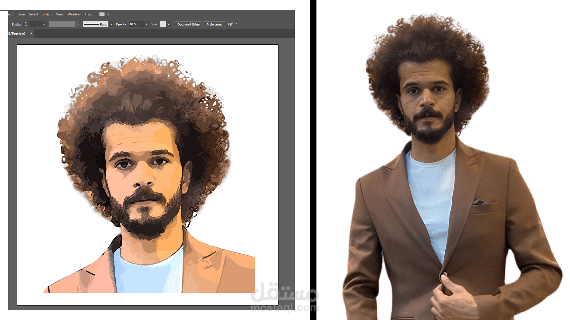 رسم شخصية حقيقية للاستخدام في موشن جرافيك
