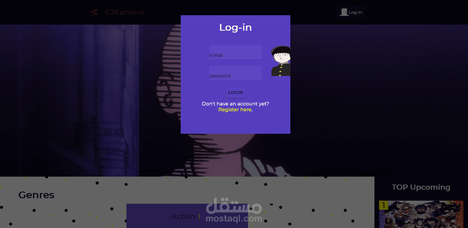 تطبيق عرض انمي react/firebase/graphql