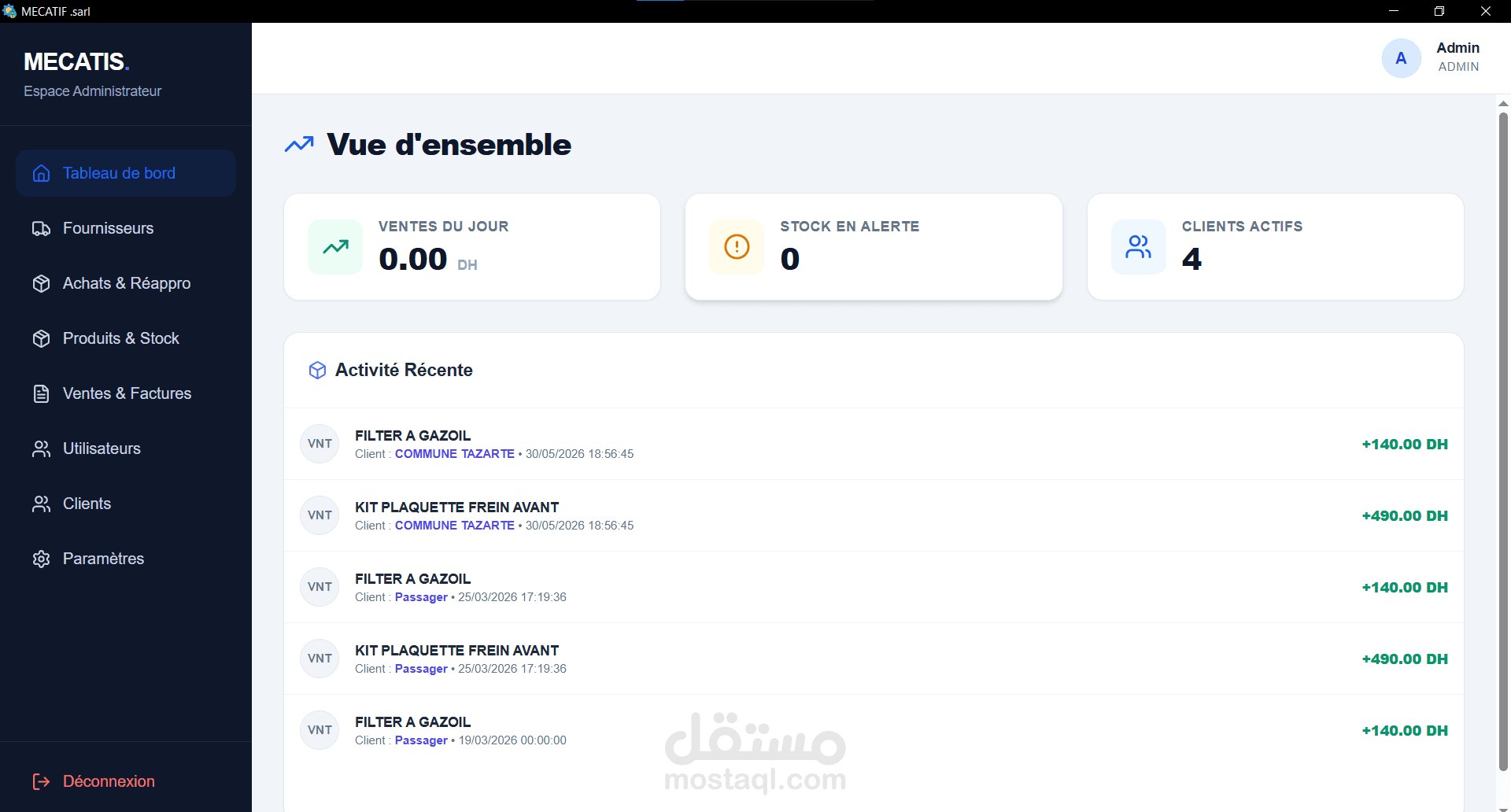 MECATIF .SARL - Stock Management System (Gestion de Stock)