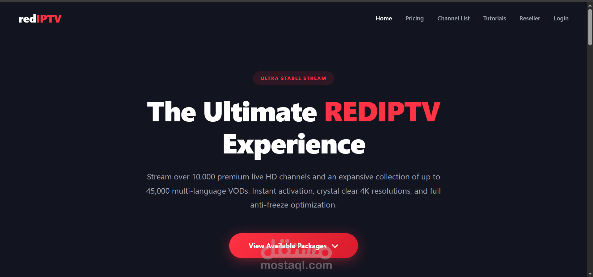 RedIPTV - Premium IPTV Subscription Platform