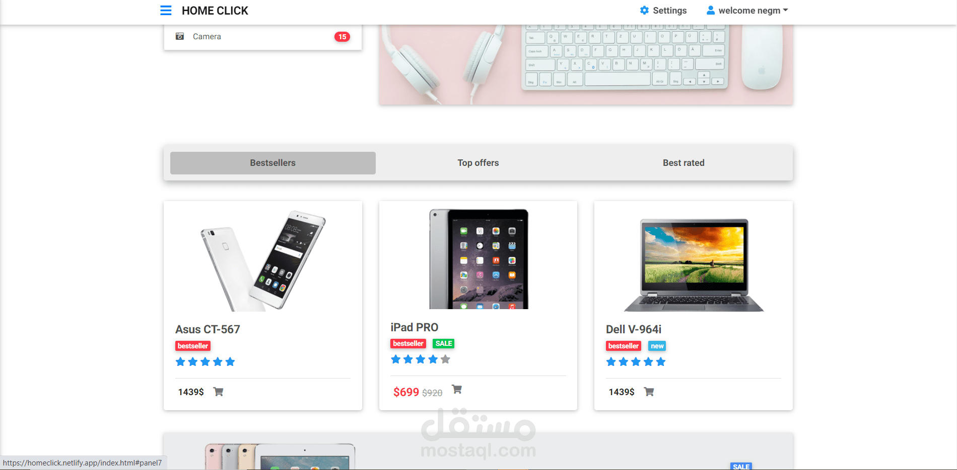 Home-click website