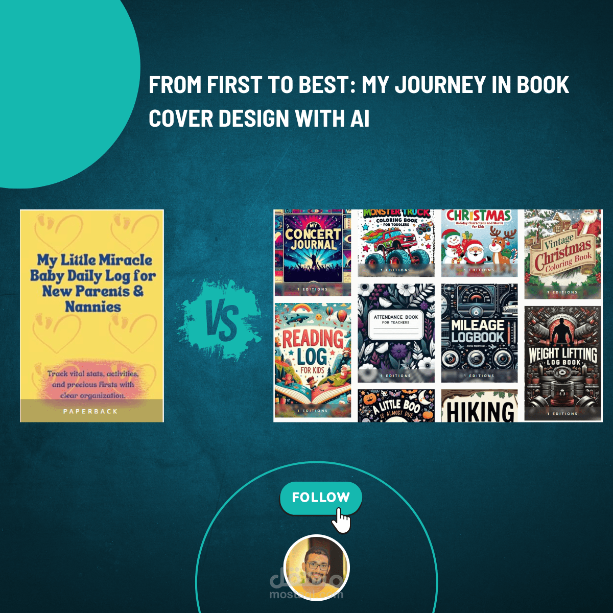 تصميم الكتب (التصميم الداخلي والغلاف بإستخدام كانفا + الذكاء الاصطناعي)