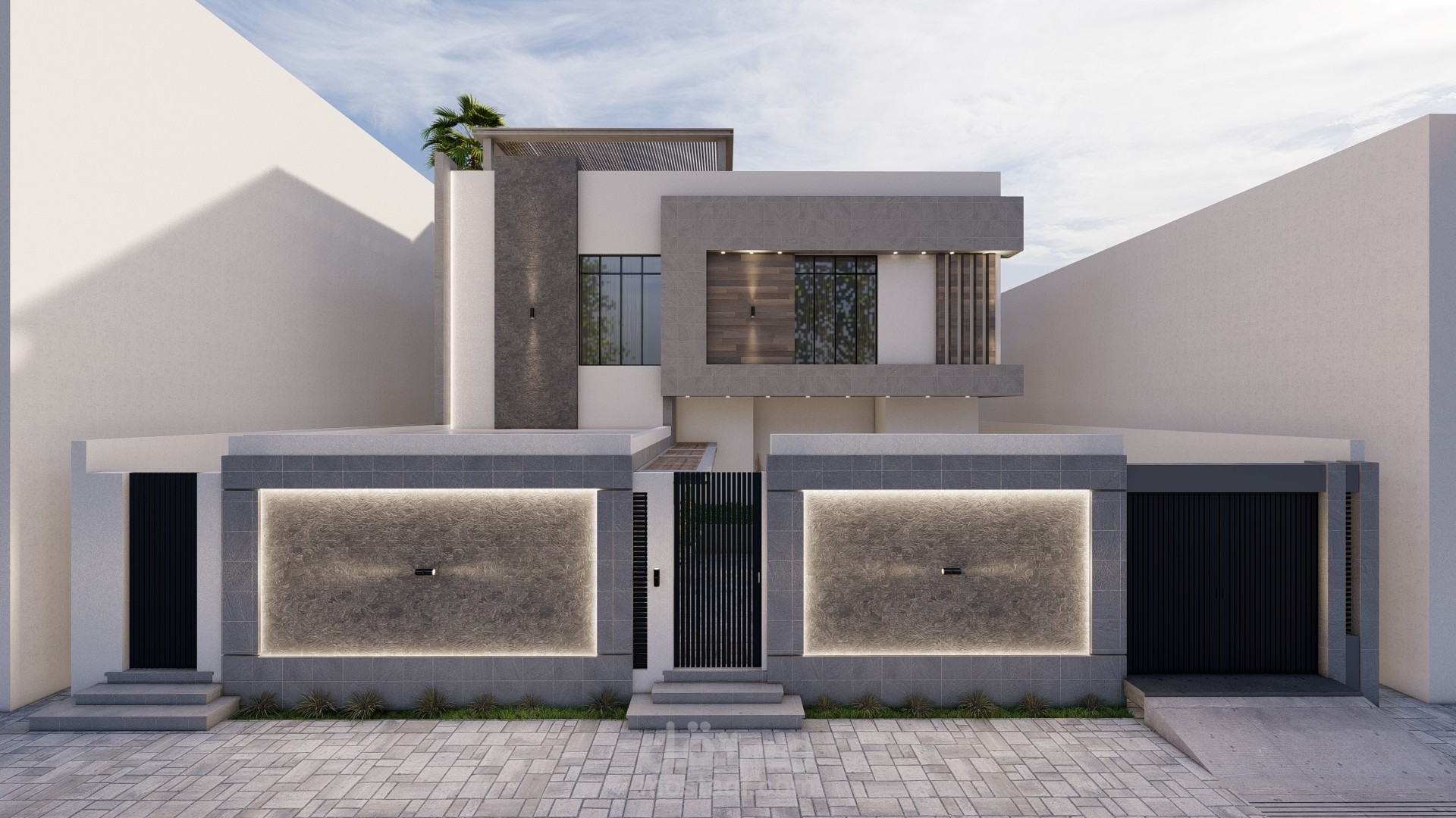 تصميم واجهة فيلا سكنية