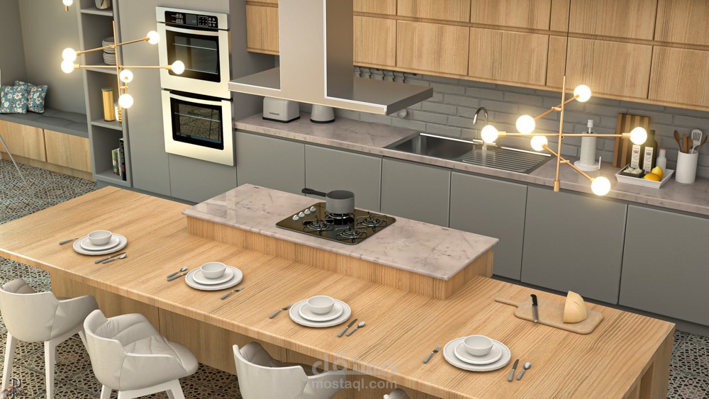 مطبخ مودرن.