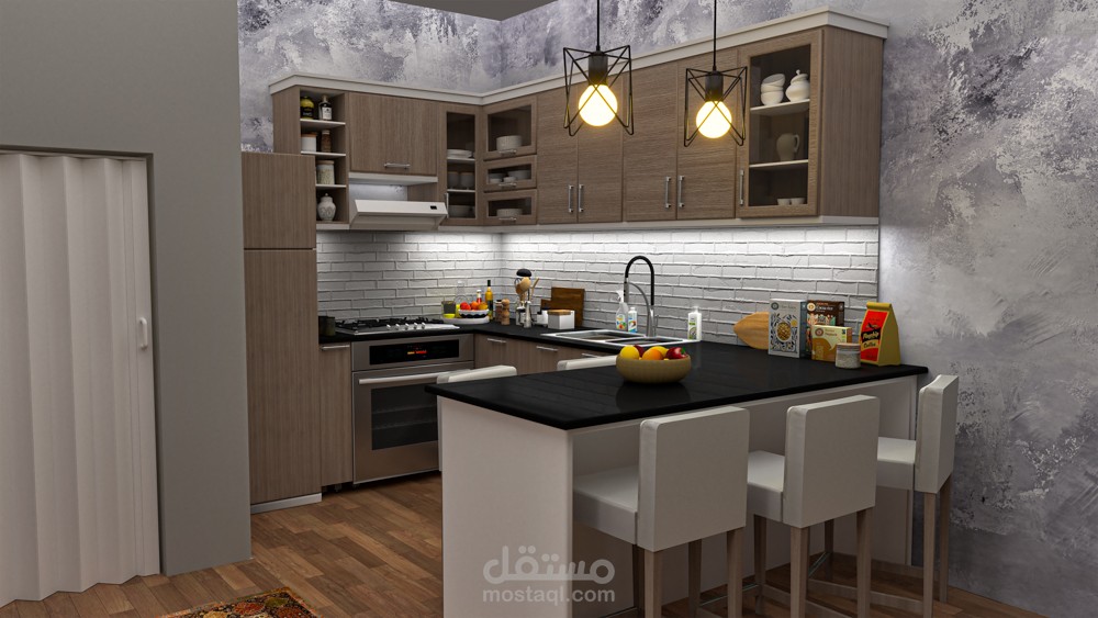 تصميم مطبخ صغير.