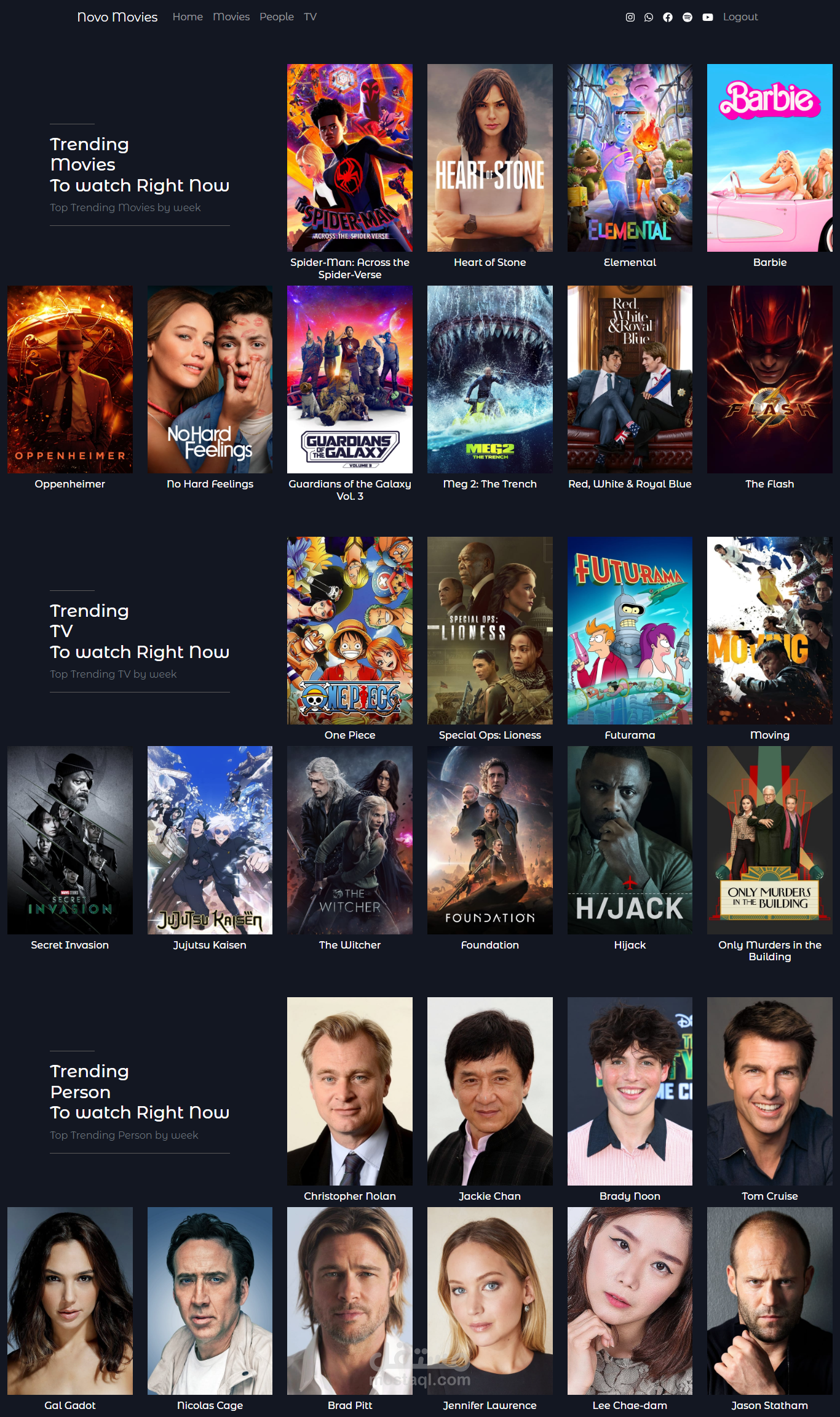 موقع افلام بأستخدام Reactjs