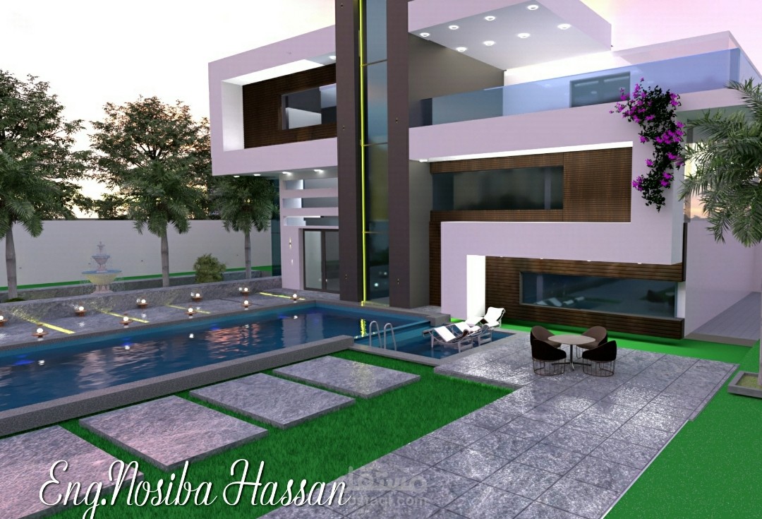 تصميم استراحة مودرن ,السعودية