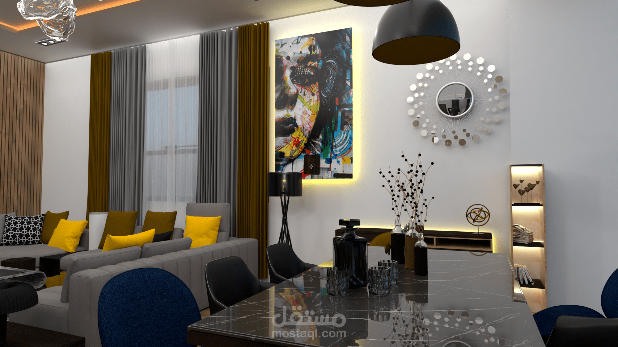 تصميم صالة معيشة