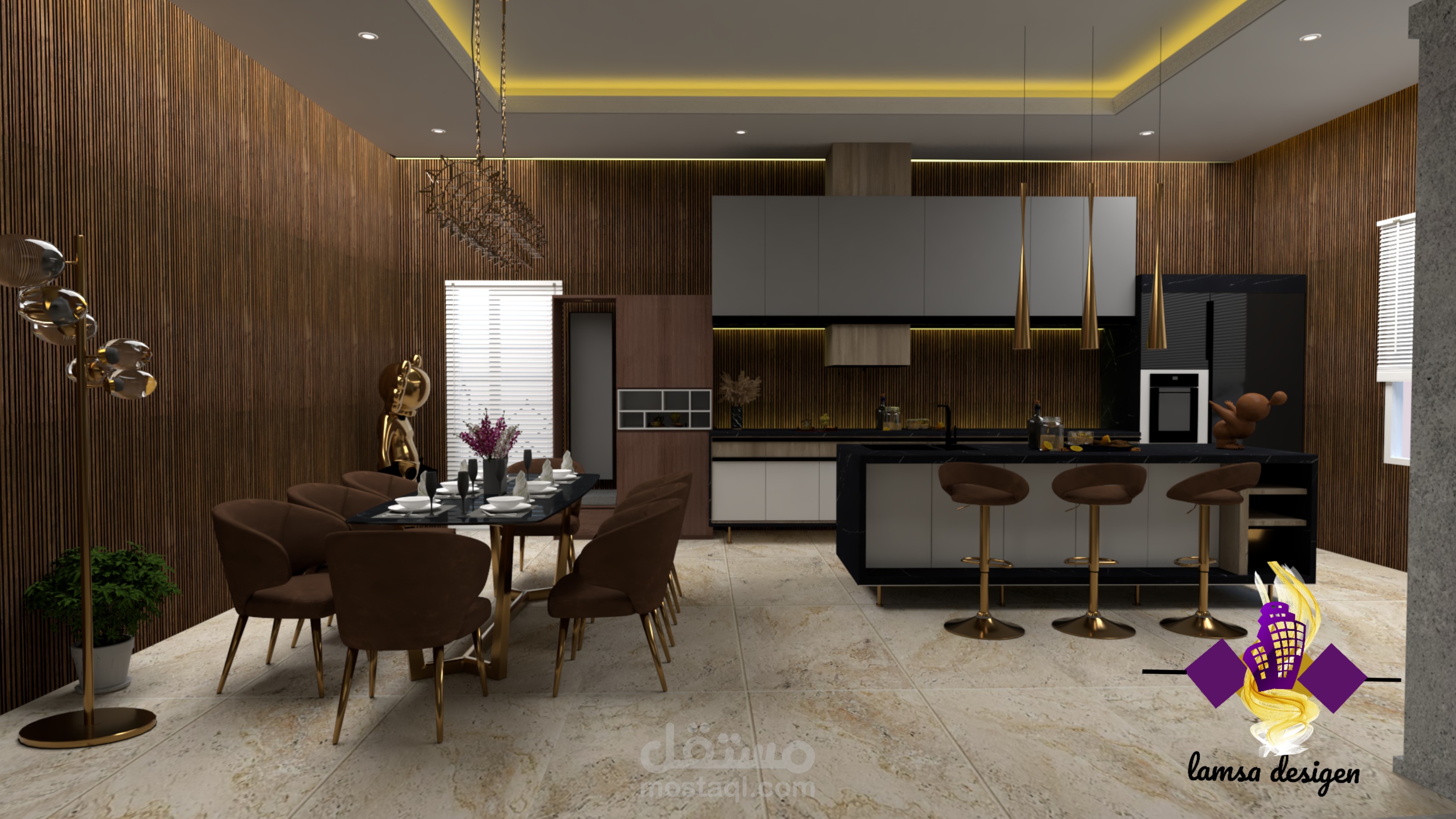 تصميم شقة بستايل مودرن