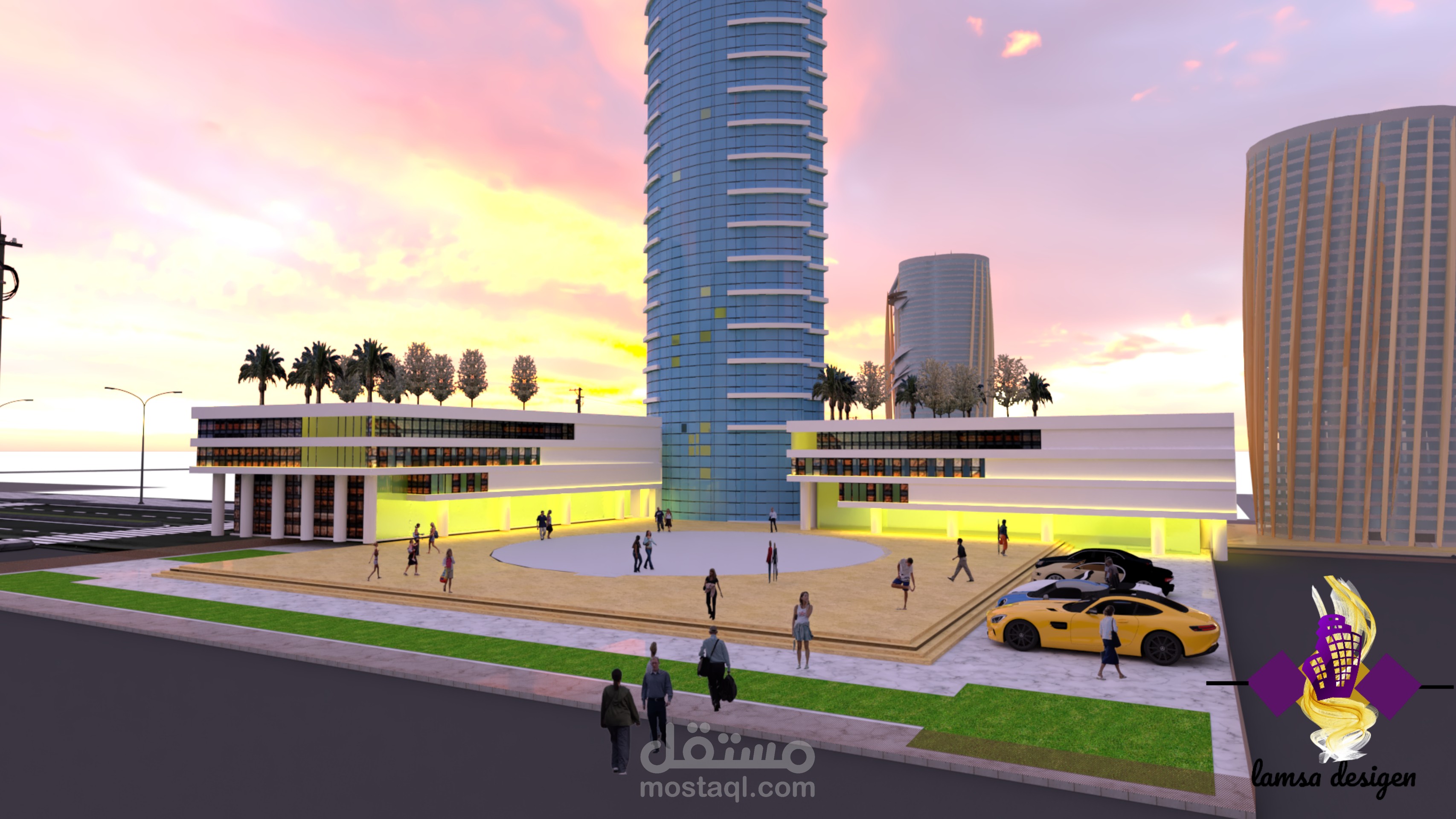 تصميم لبرج تجاري سكني