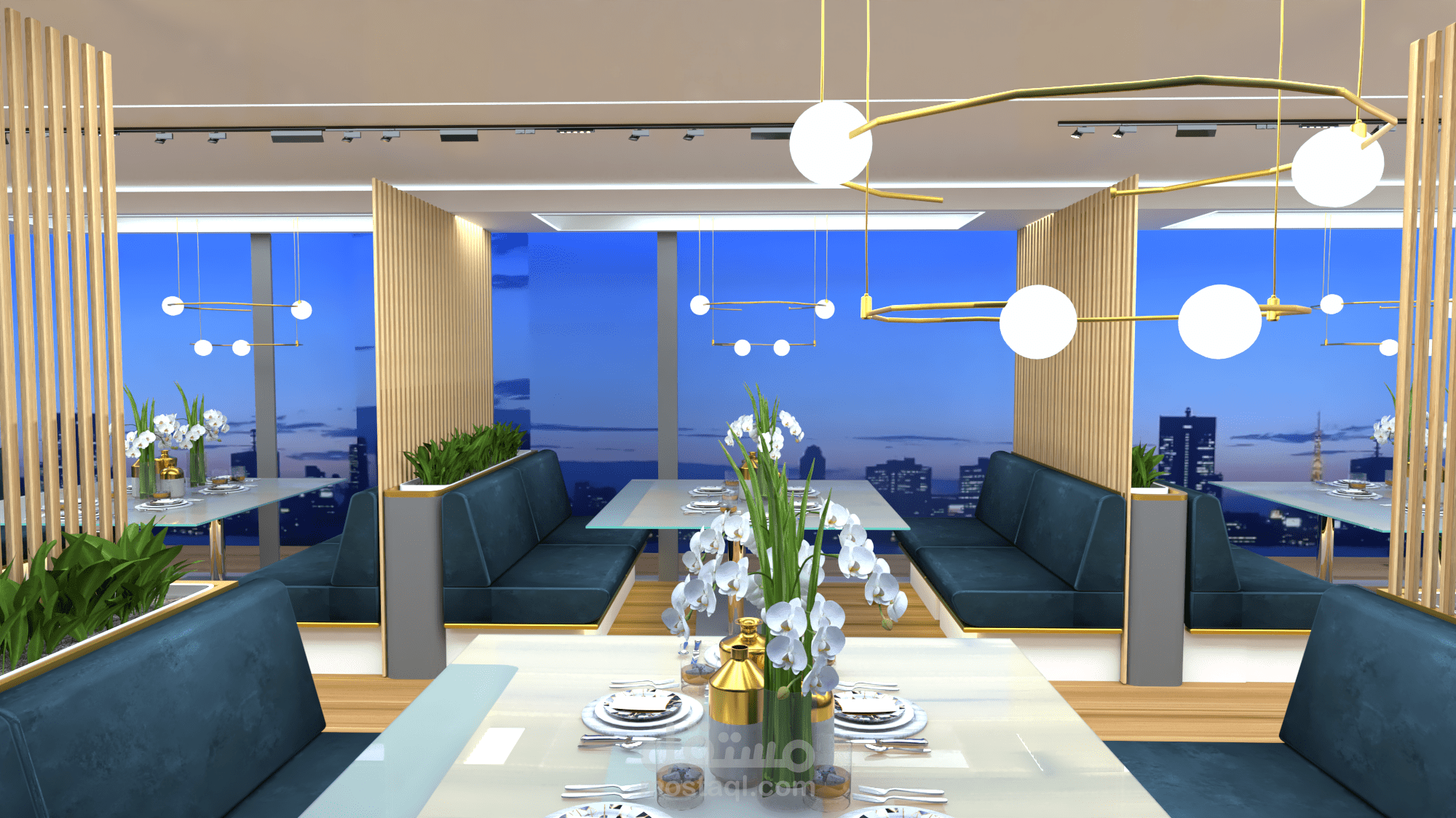 تصميم ديكور داخلي لمطعم