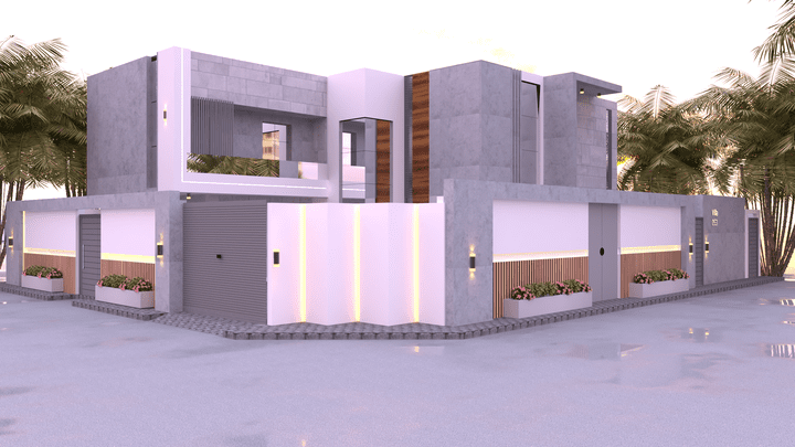 بعض من تصاميم الفيلل ديكور خارجي+ لاندسكيب