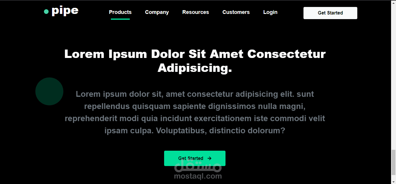 واجهة موقع متجاوبة مع جميع الشاشات(dark mode)