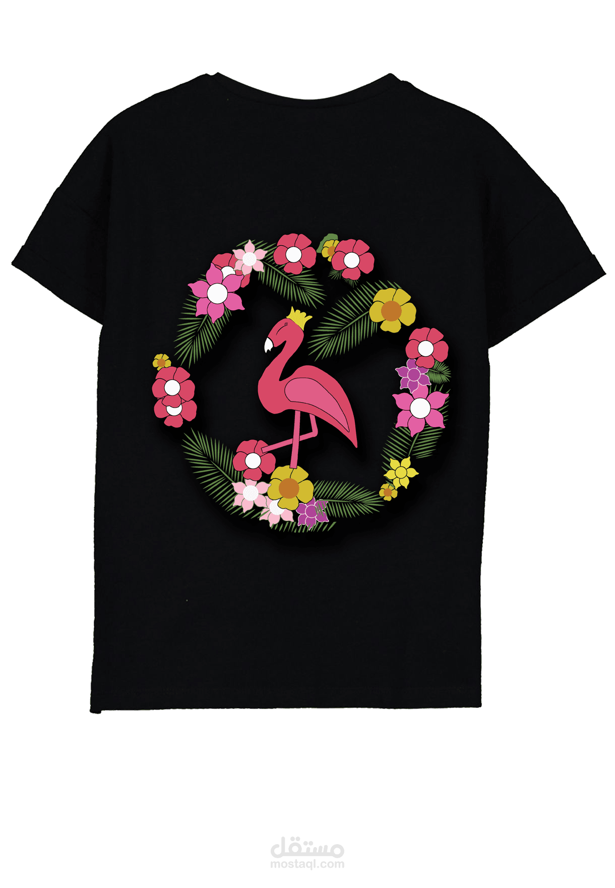 تصميم تي شيرت لطائر الفلامنجو