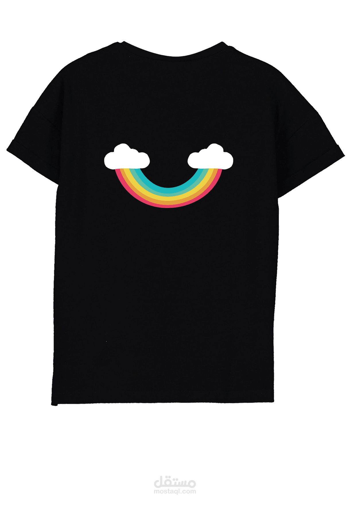 تصميم تي شيرت (rain bow)