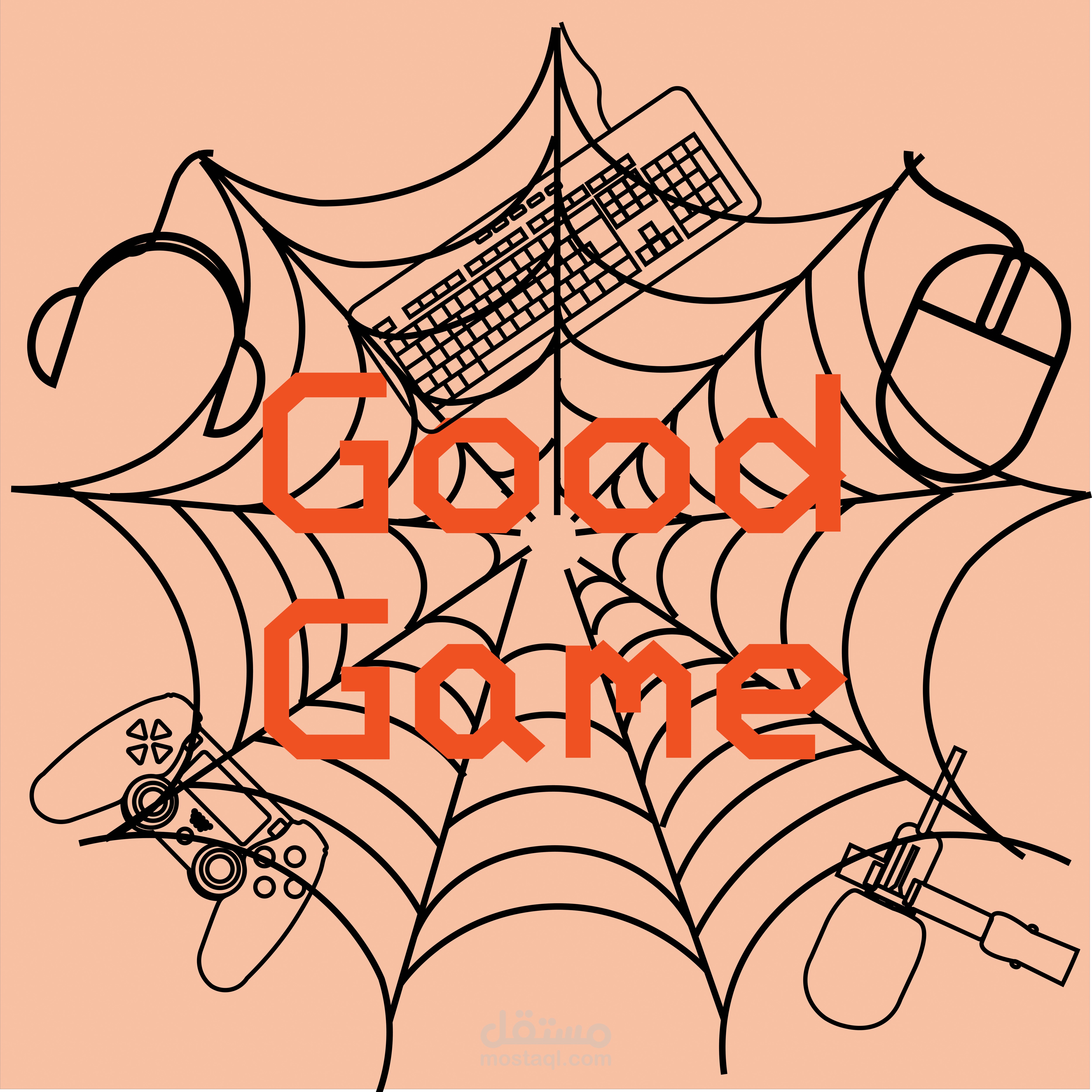 تصميم لوجو(good game) لشركة gaming