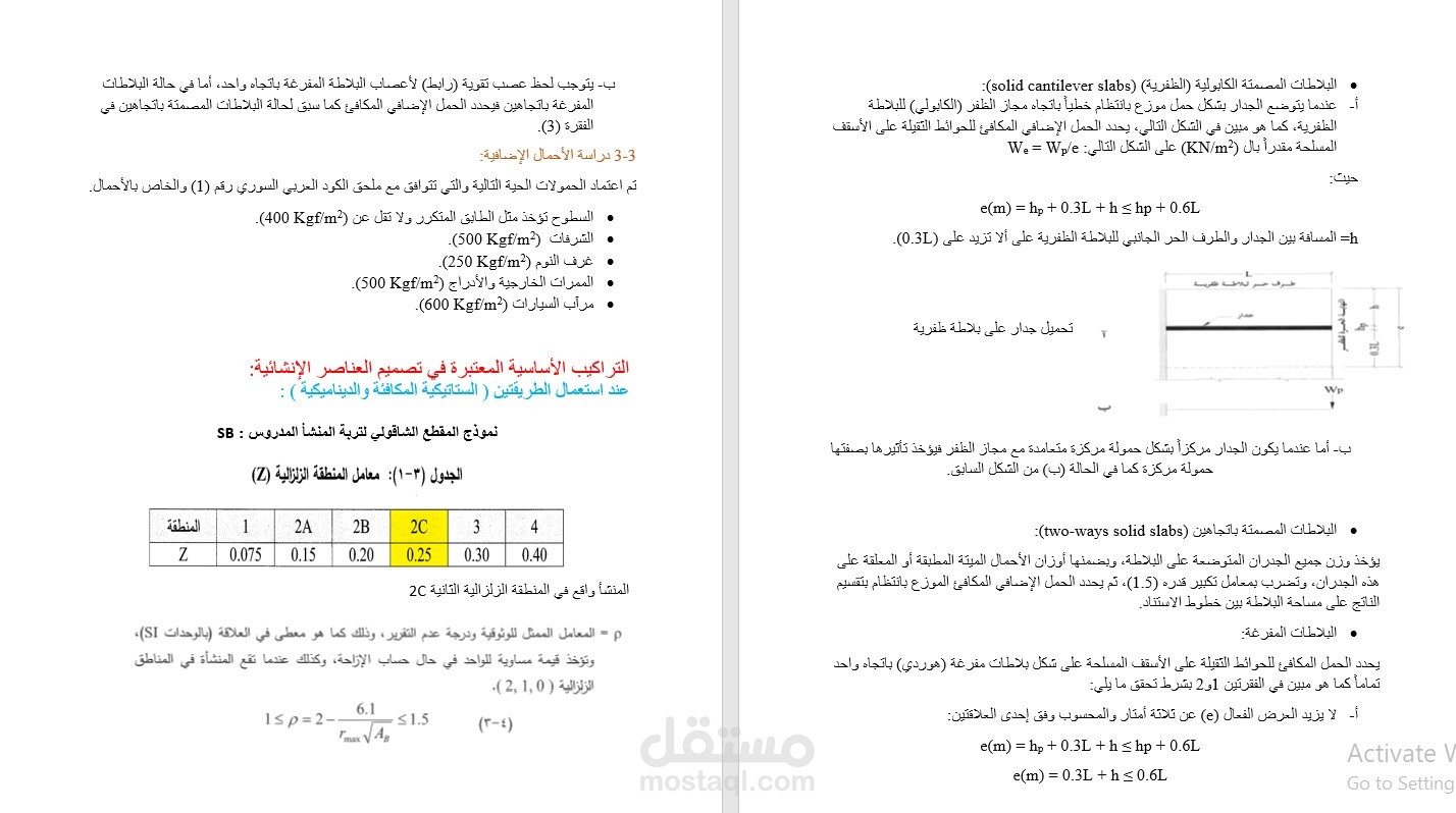 نموذج من عملي لاطروحة مشروع التخرج الانشائي