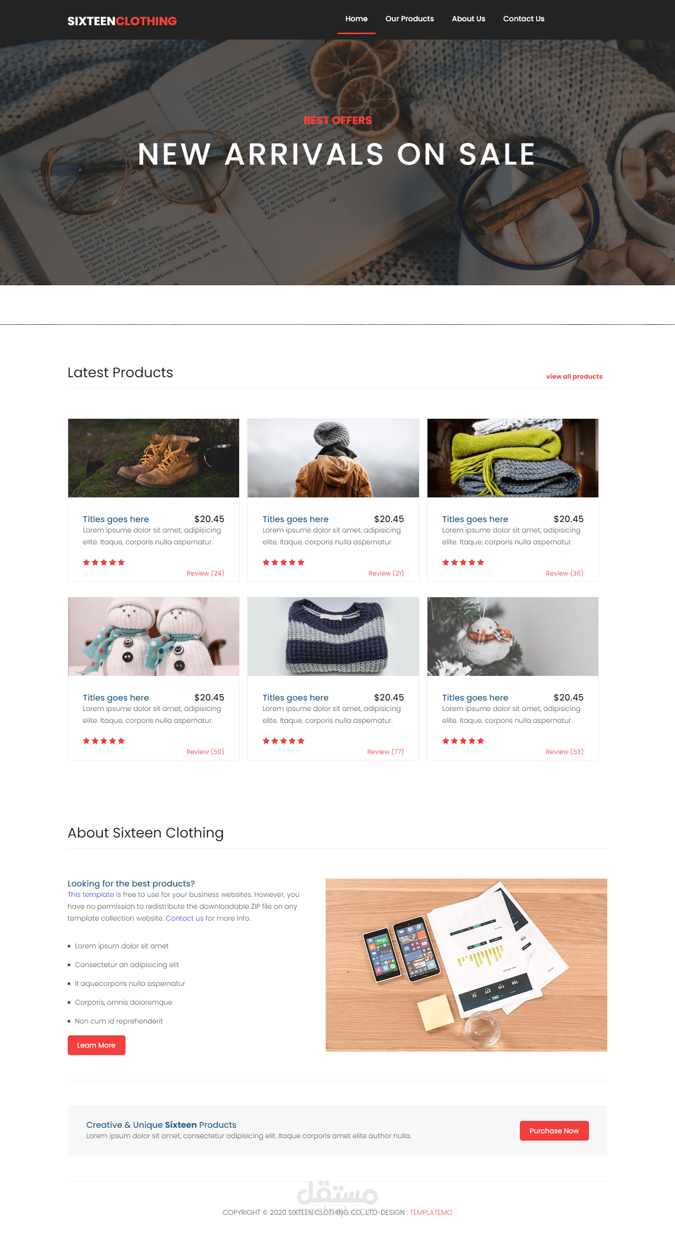 موقع تعريفي لشركه و عرض بعض الاعمال الخاصه بها