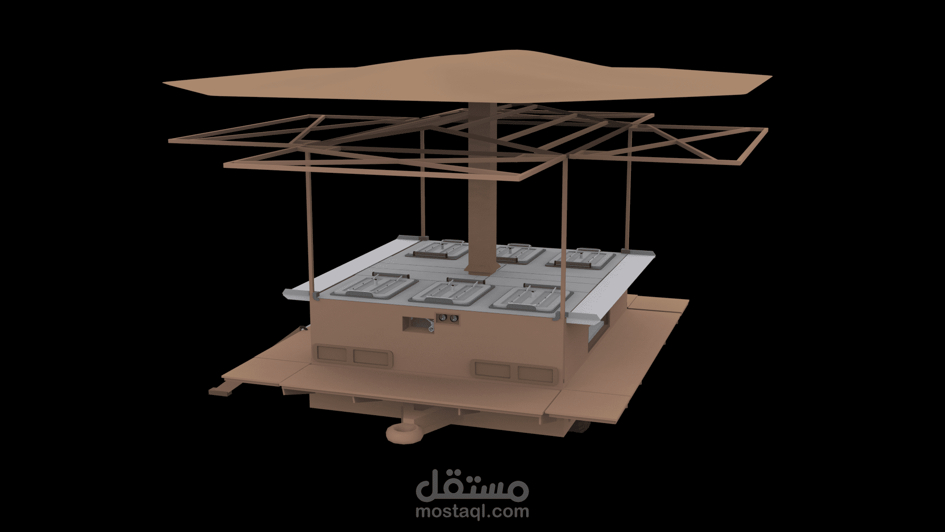 عربة عسكرية(مطبخ) 3D