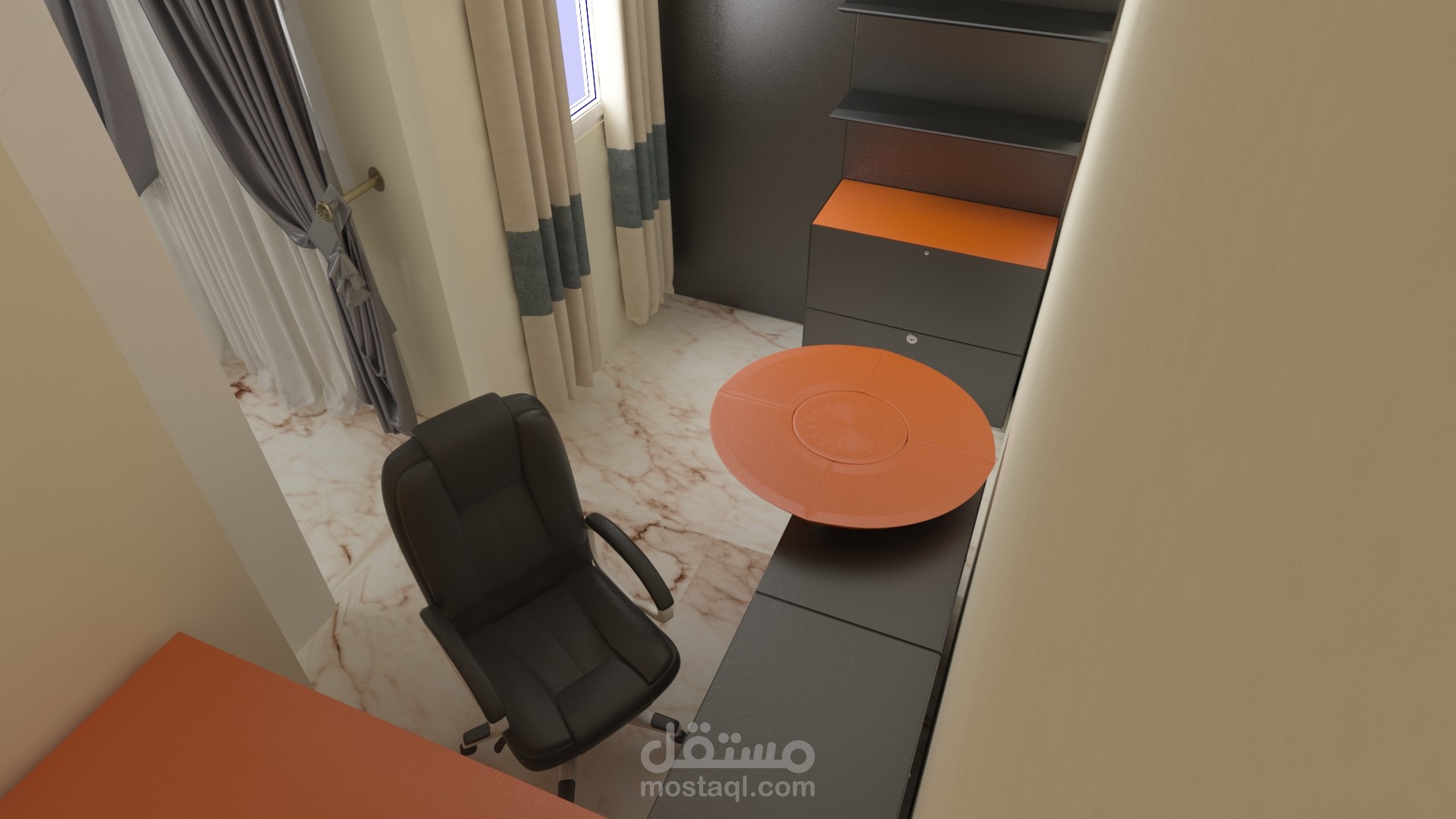 تصميم غرفة مكتب صغيره