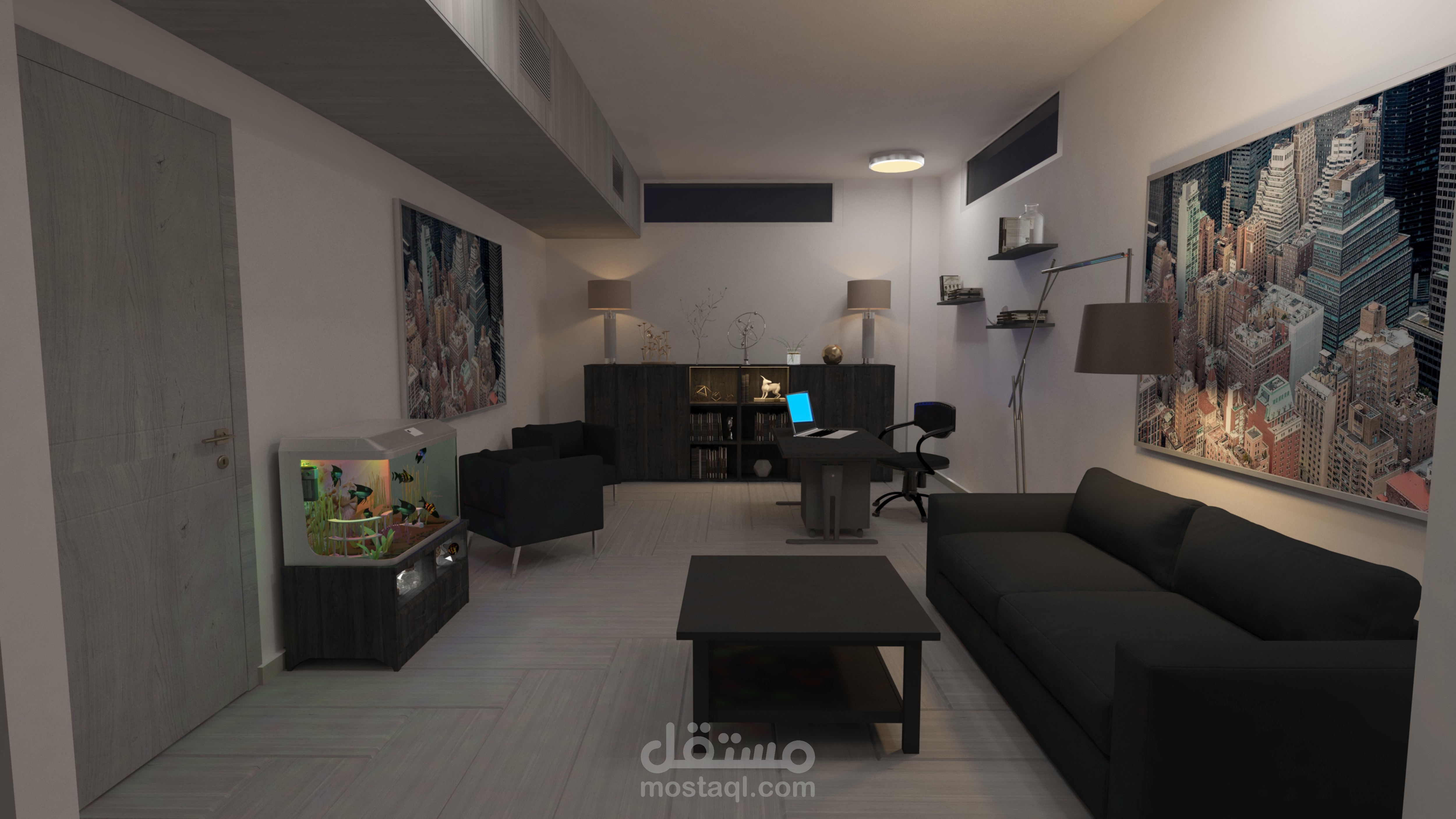 غرفة مكتب صغيره