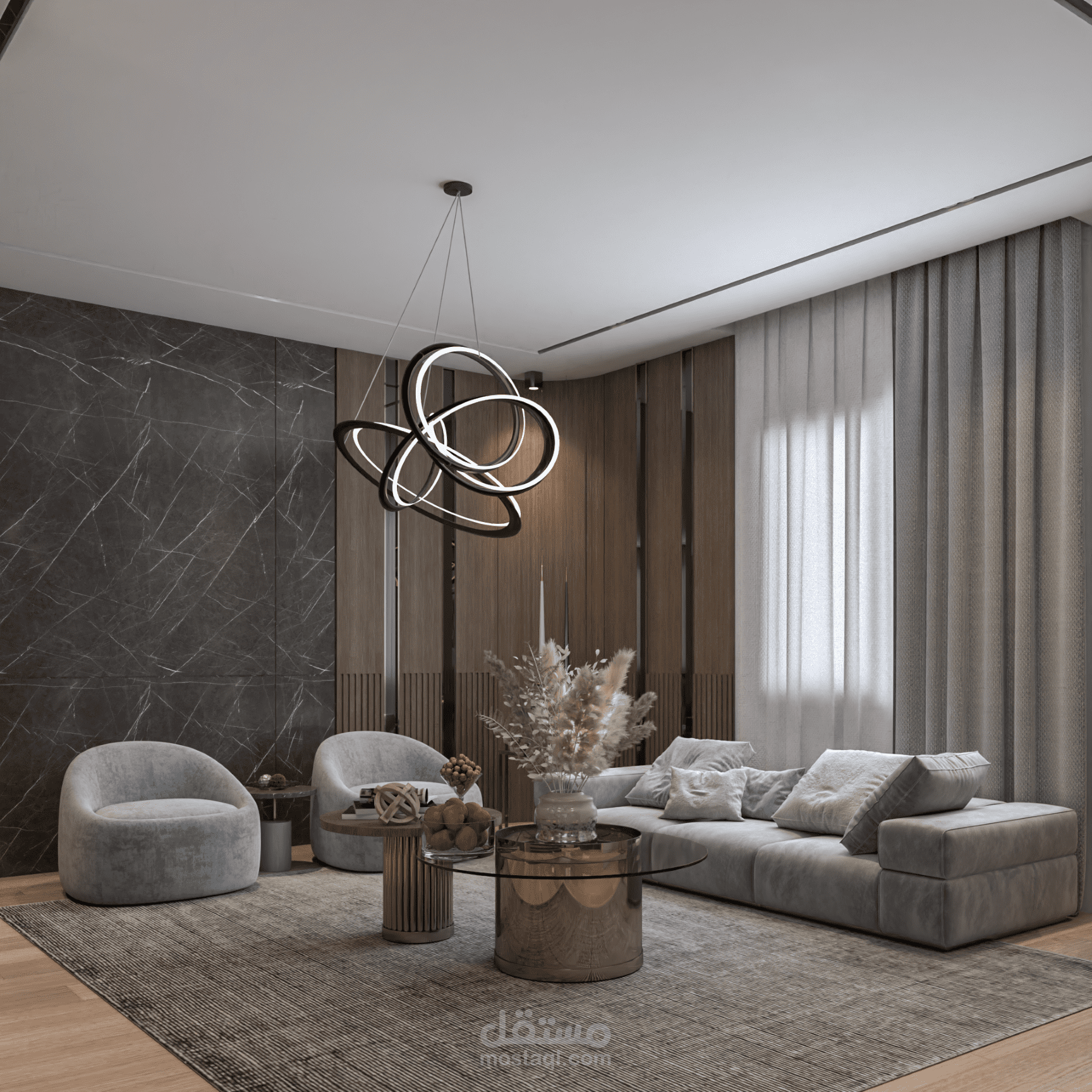 تصميم داخلي لشقة سكنية