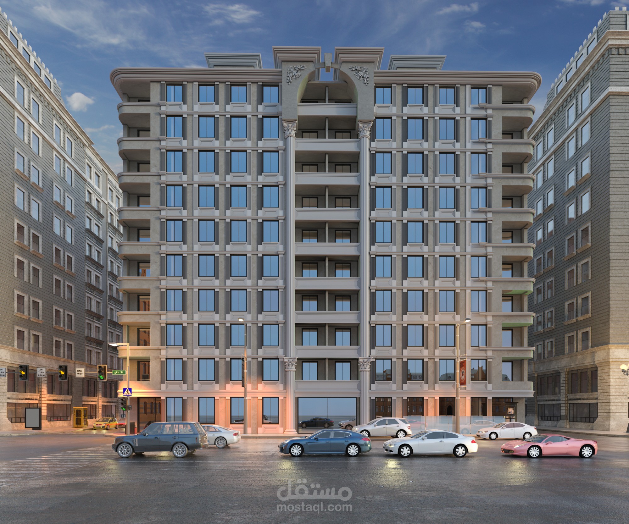 مبنى تجاري سكني في المملكة العربية السعودية