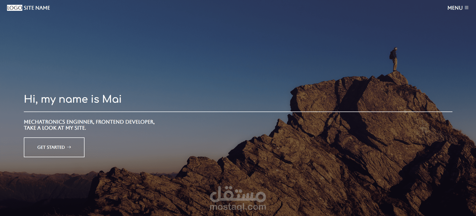 موقع شخصي متجاوب