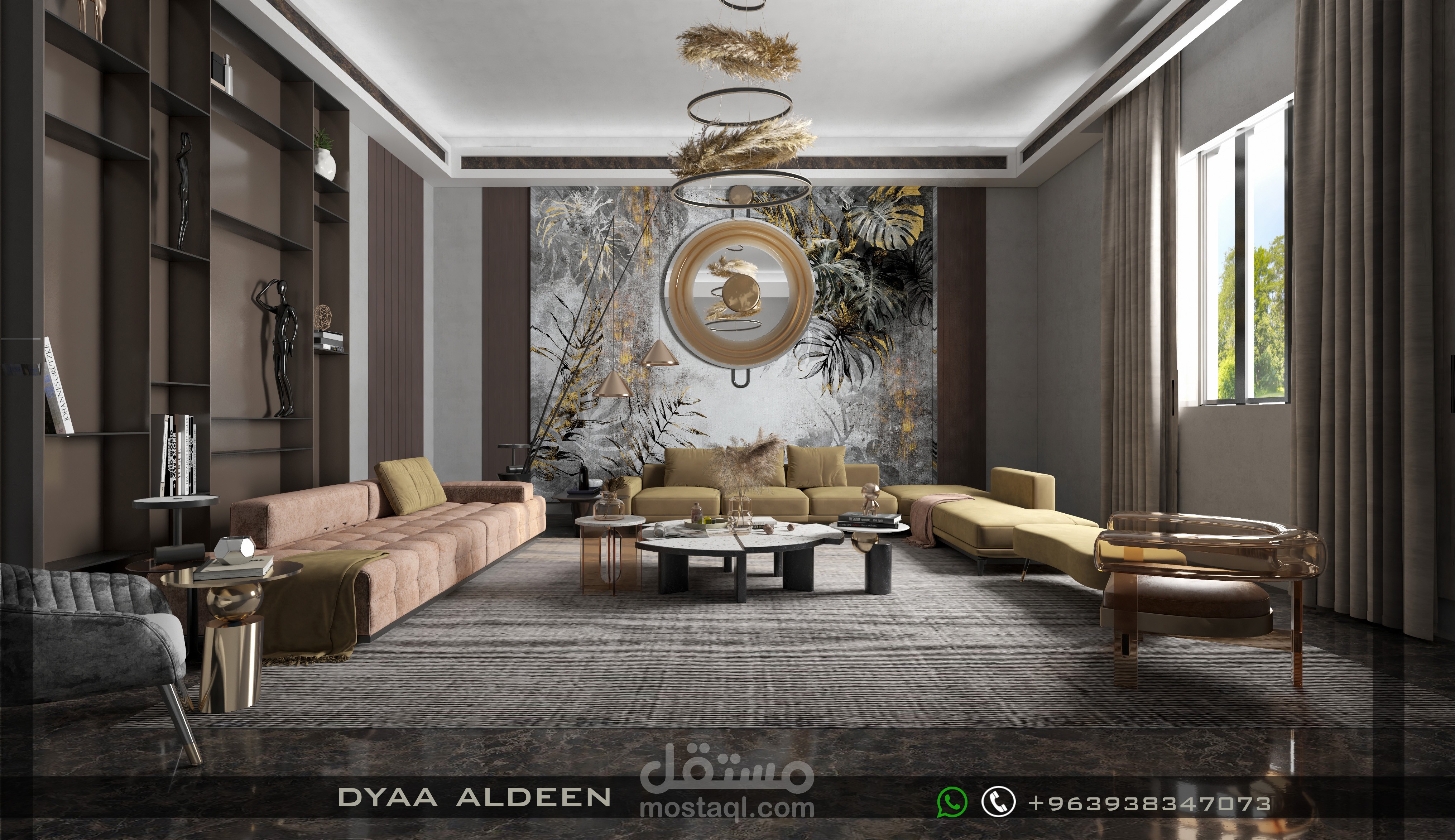 تصميم غرفة معيشة مودرن