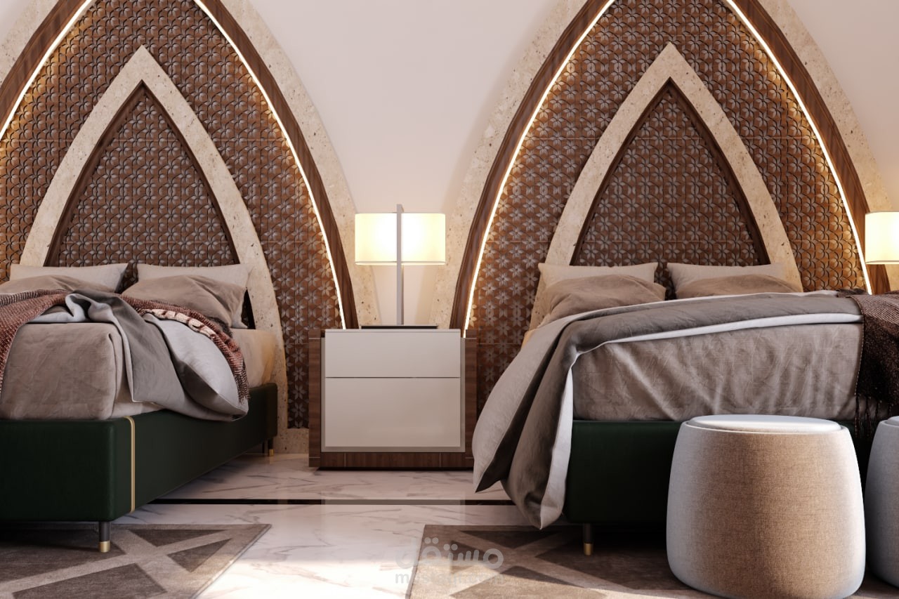 تصميم غرفة نوم بنمط اندلسي