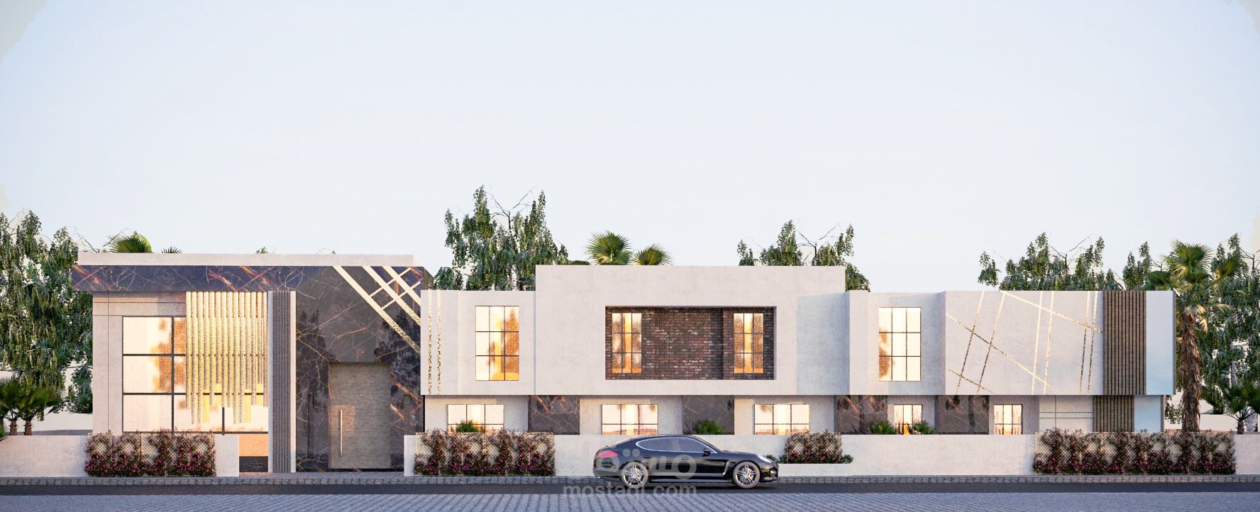 تصميم واجهة فيلا في السعودية