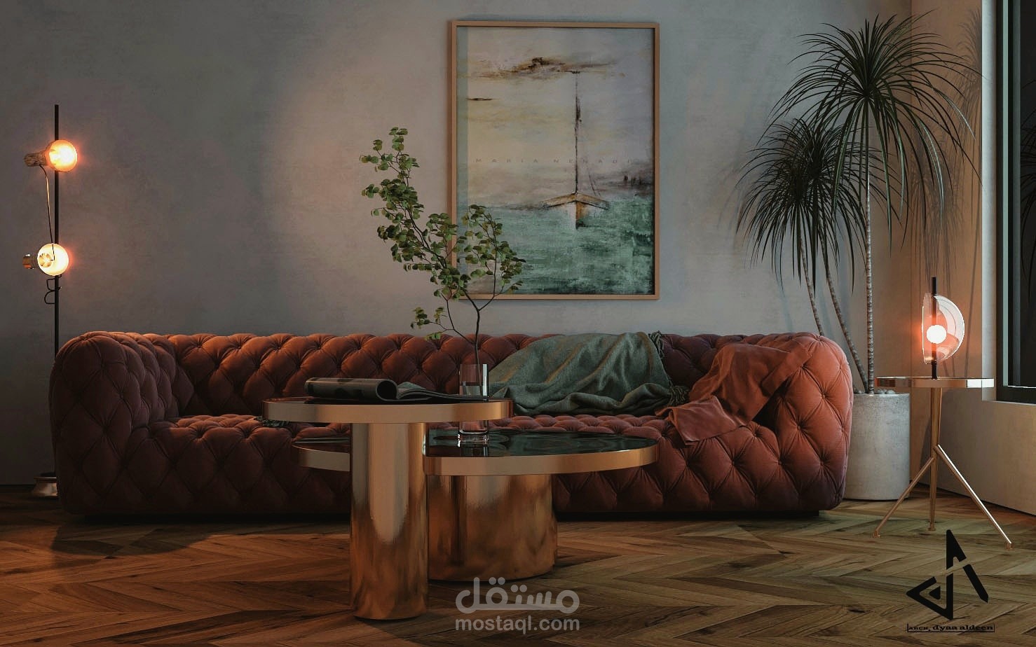 تصميم لغرفة معيشة