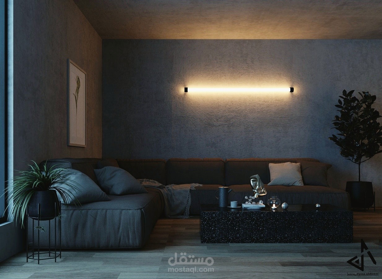 تصميم غرفة جلوس بنمط مودرن