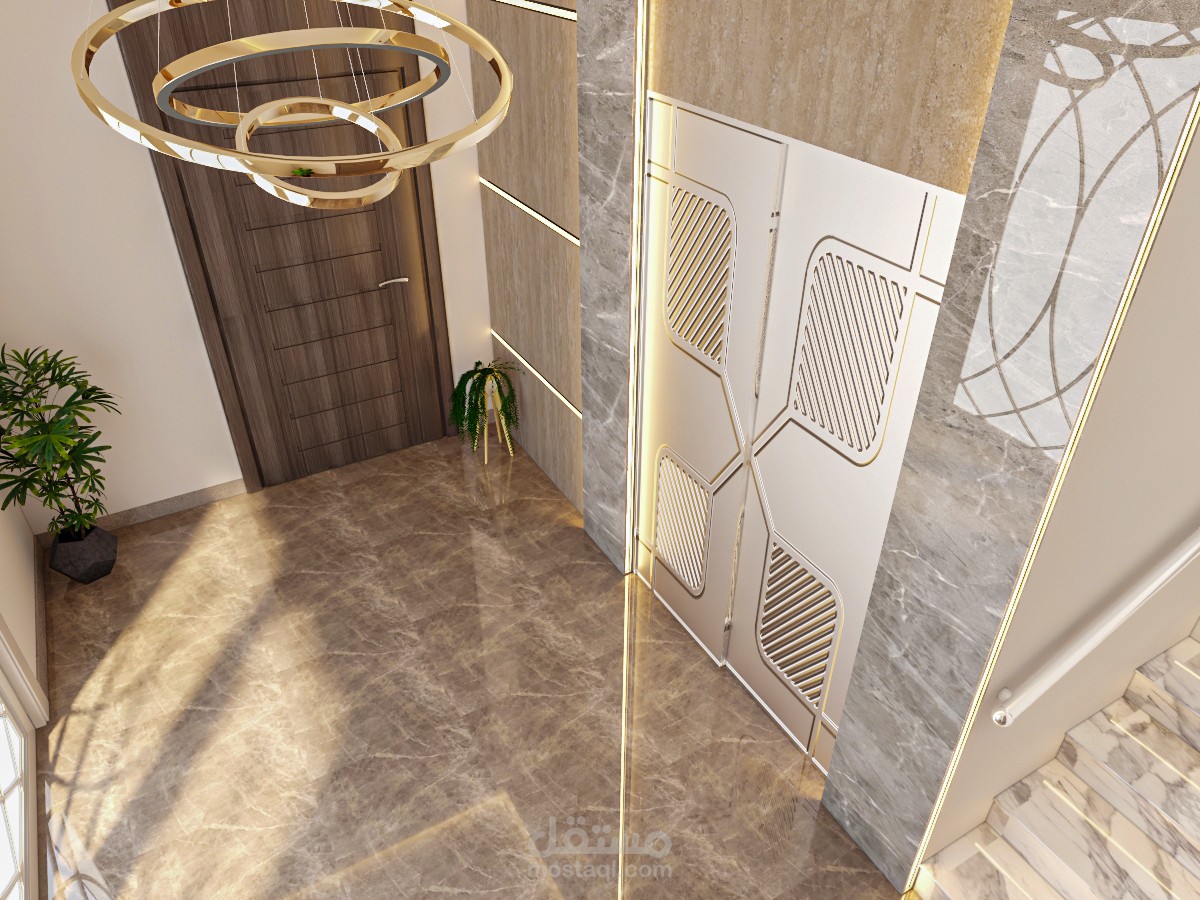 تصميم مدخل لبناء سكني