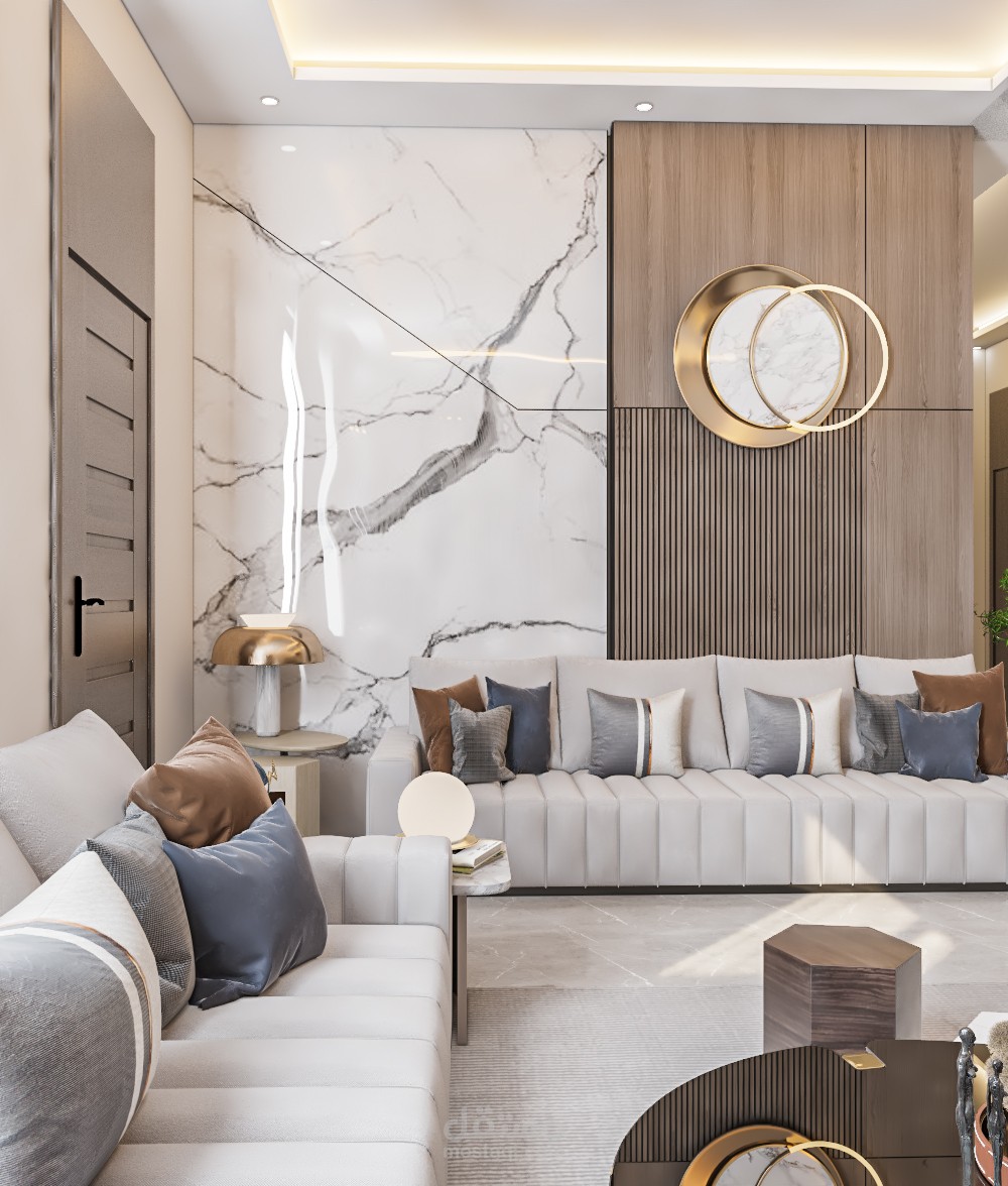 تصميم صالون على النمط الحديث