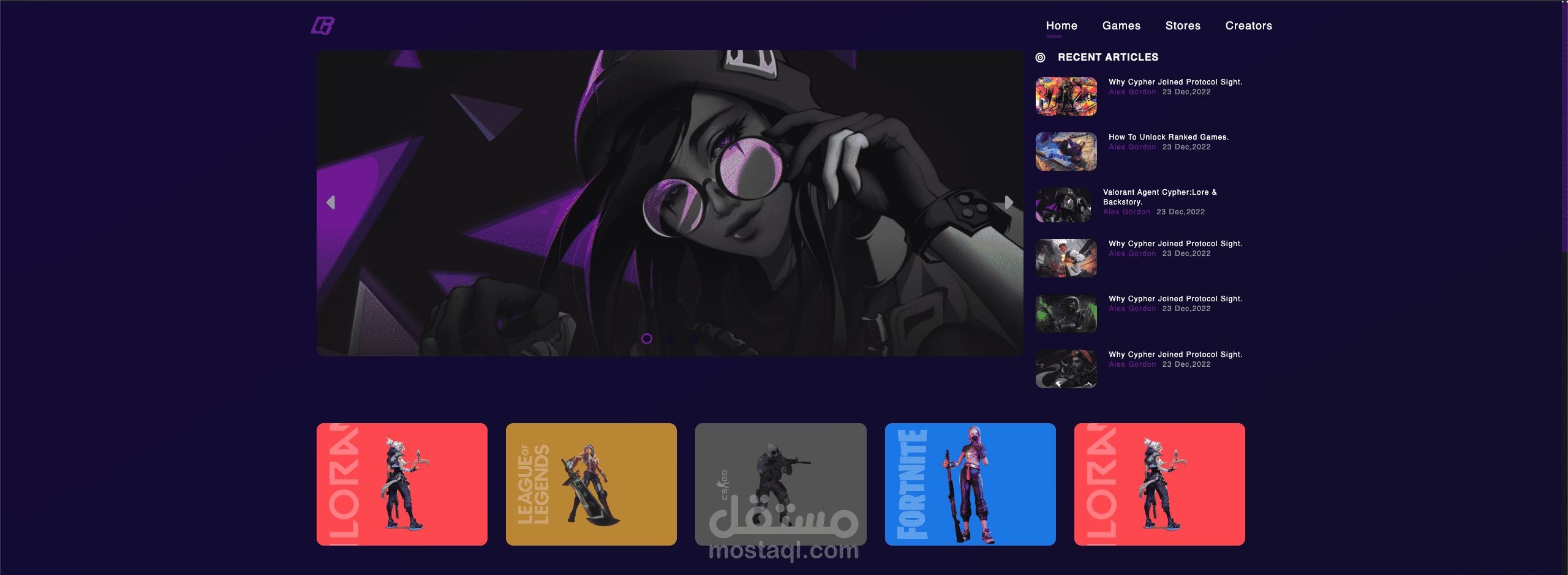 Gaming Website