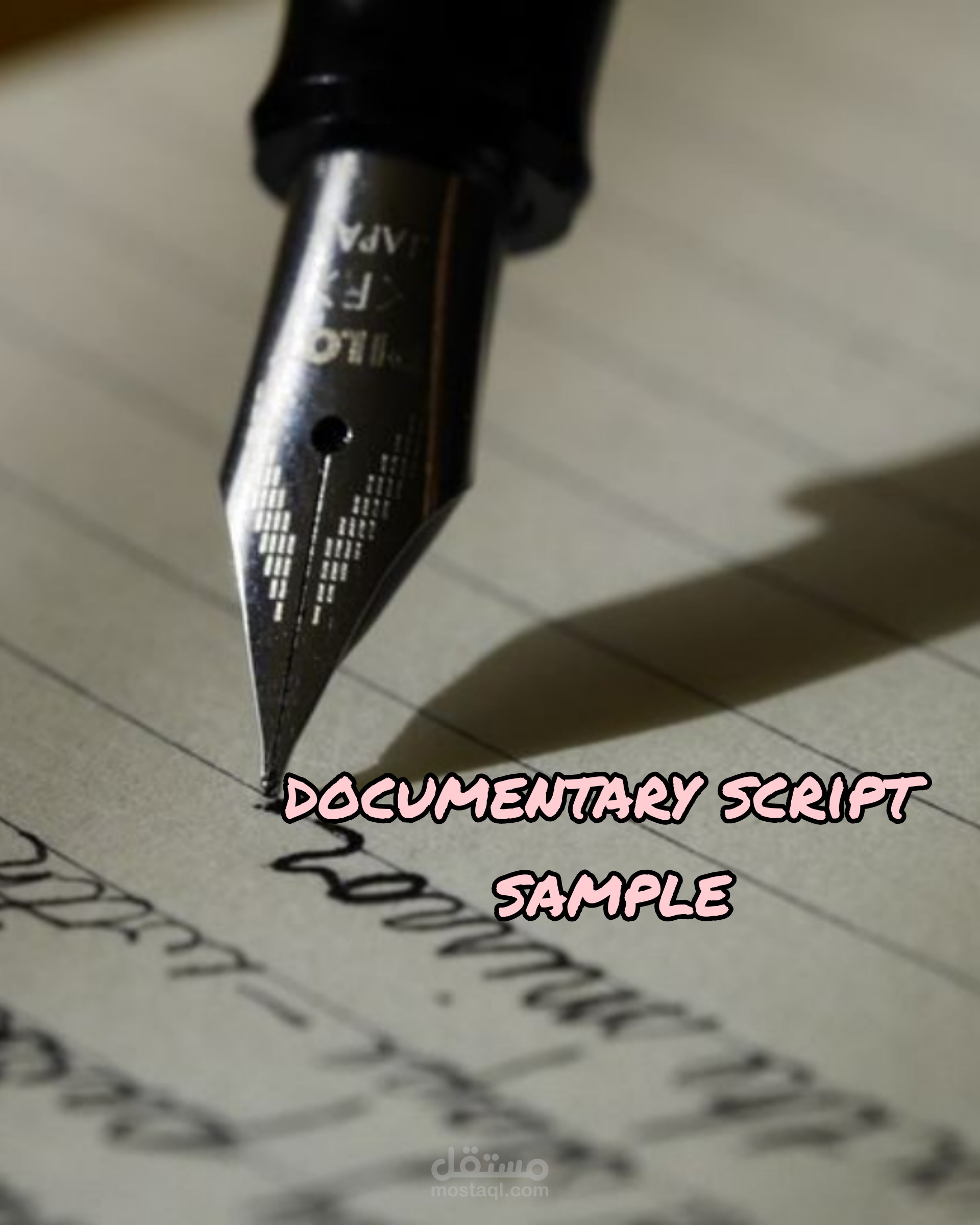 Documentary script sample  _ تحرير نص وثائقي بالإنجليزية