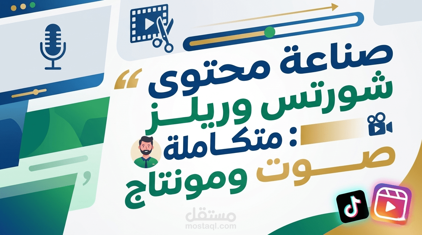 صناعة محتوى فيديو قصير متكامل (ريلز وشورتس) من الفكرة والـ UGC وحتى المونتاج والتعليق الصوتي