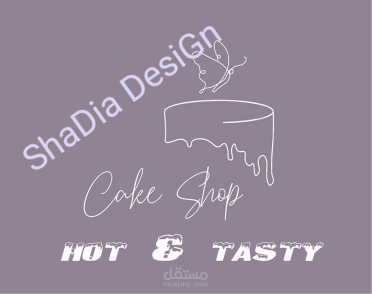بوست اعلاني  ولوجو لمحل حلويات وكيك
