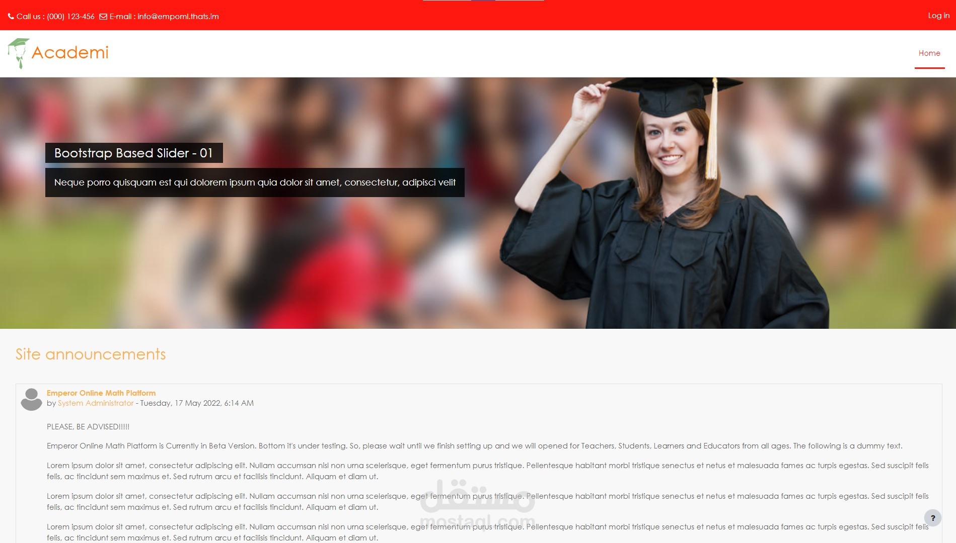 ACADEMIC AND E-LEARNING WEBSITE