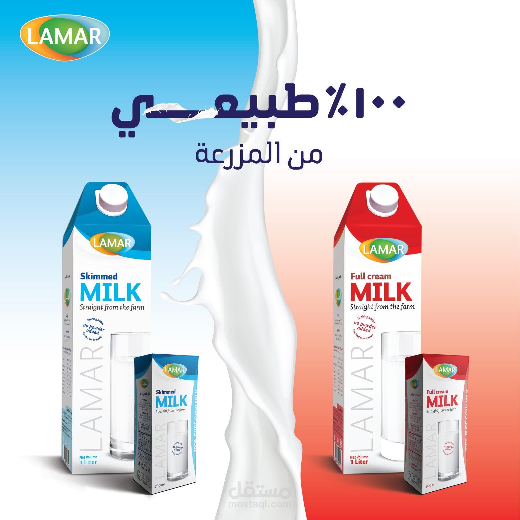 تصميم وتعديل علي منتجات الالبان