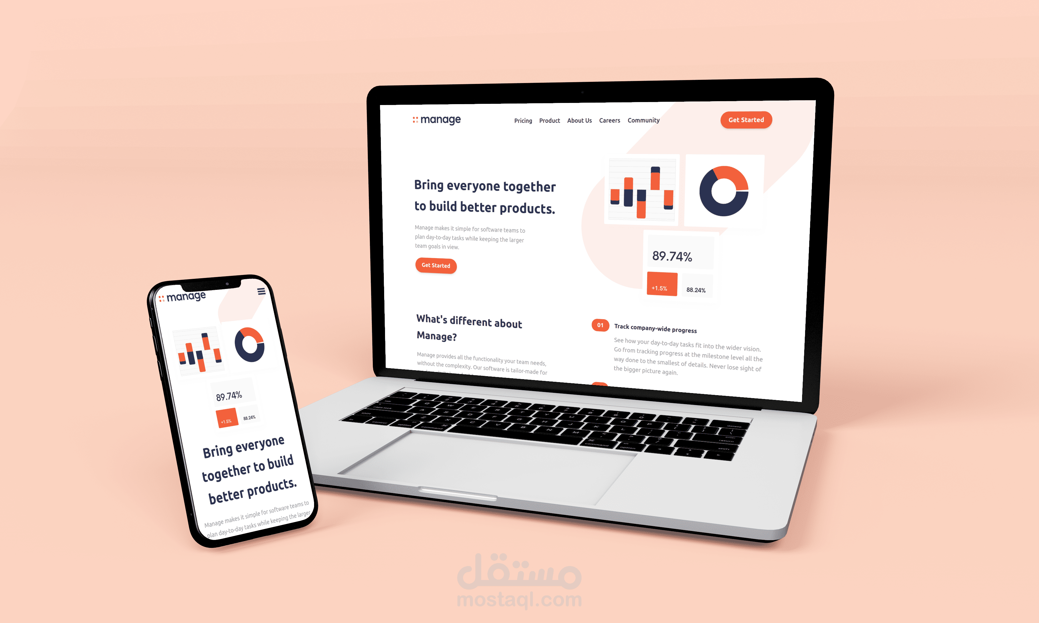 Landing Page with Tailwind