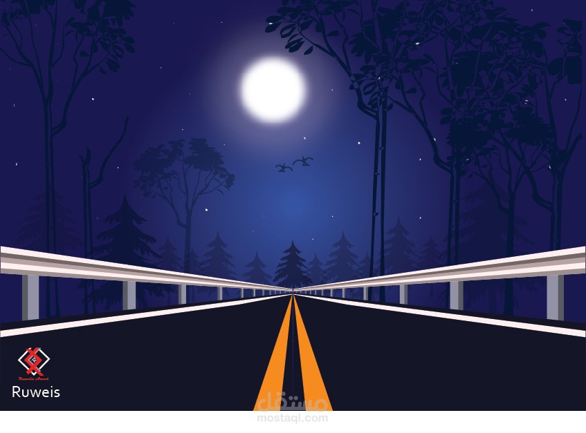 رسم شخصيات كرتونية وبيئات مختلفة اليستريتور