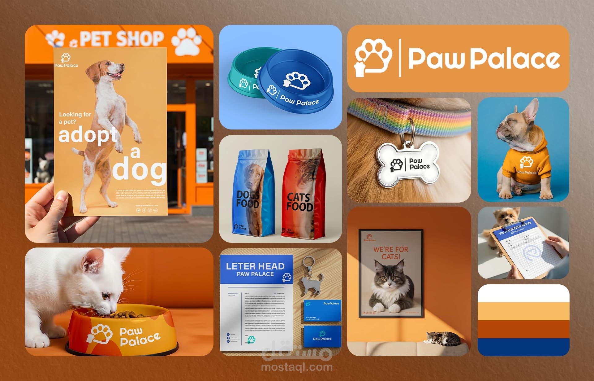 Paw Palace – هوية بصرية للحيوانات الأليفة | Pet Brand Identity