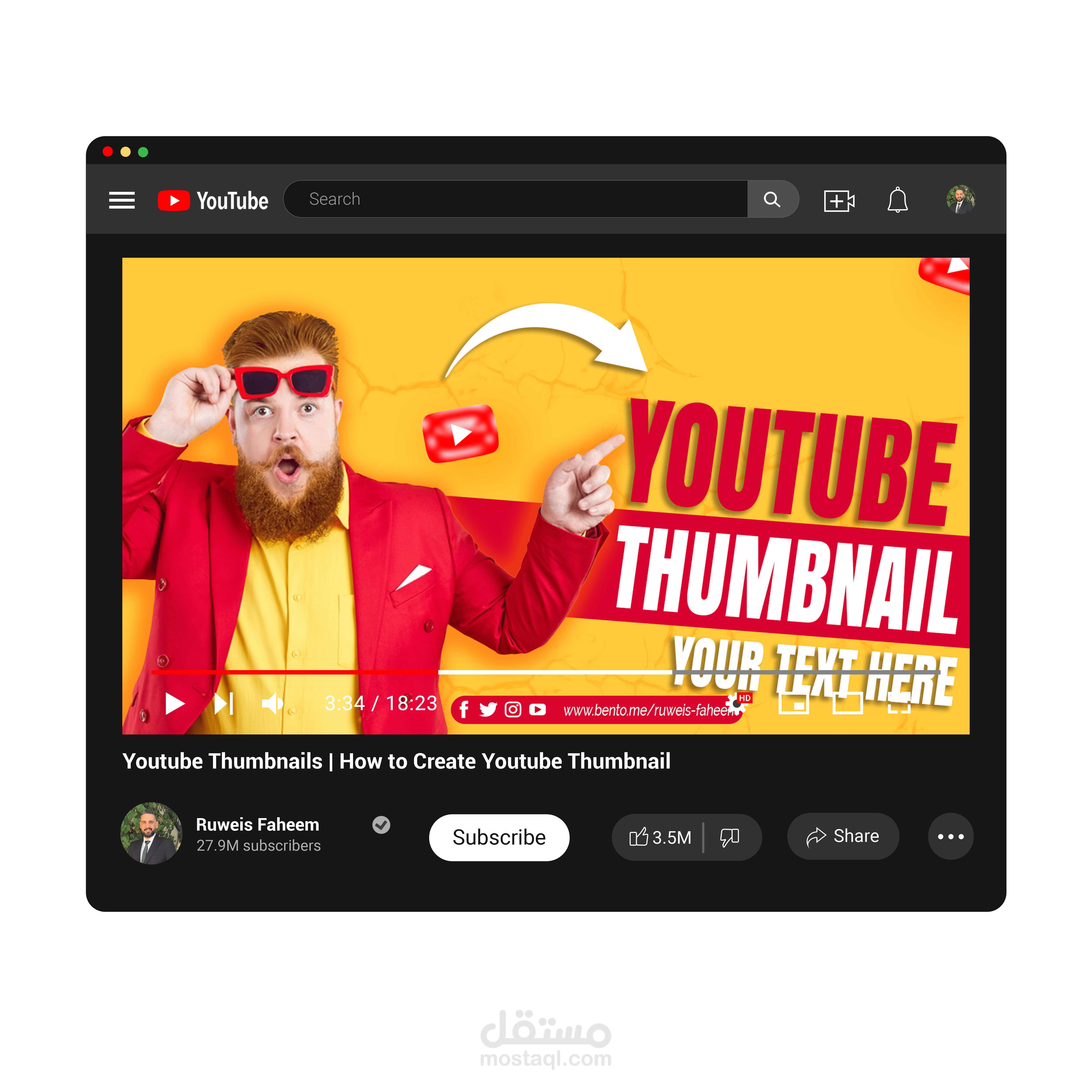 YouTube Thumbnails – تصميم ثامبينيل يوتيوب احترافية