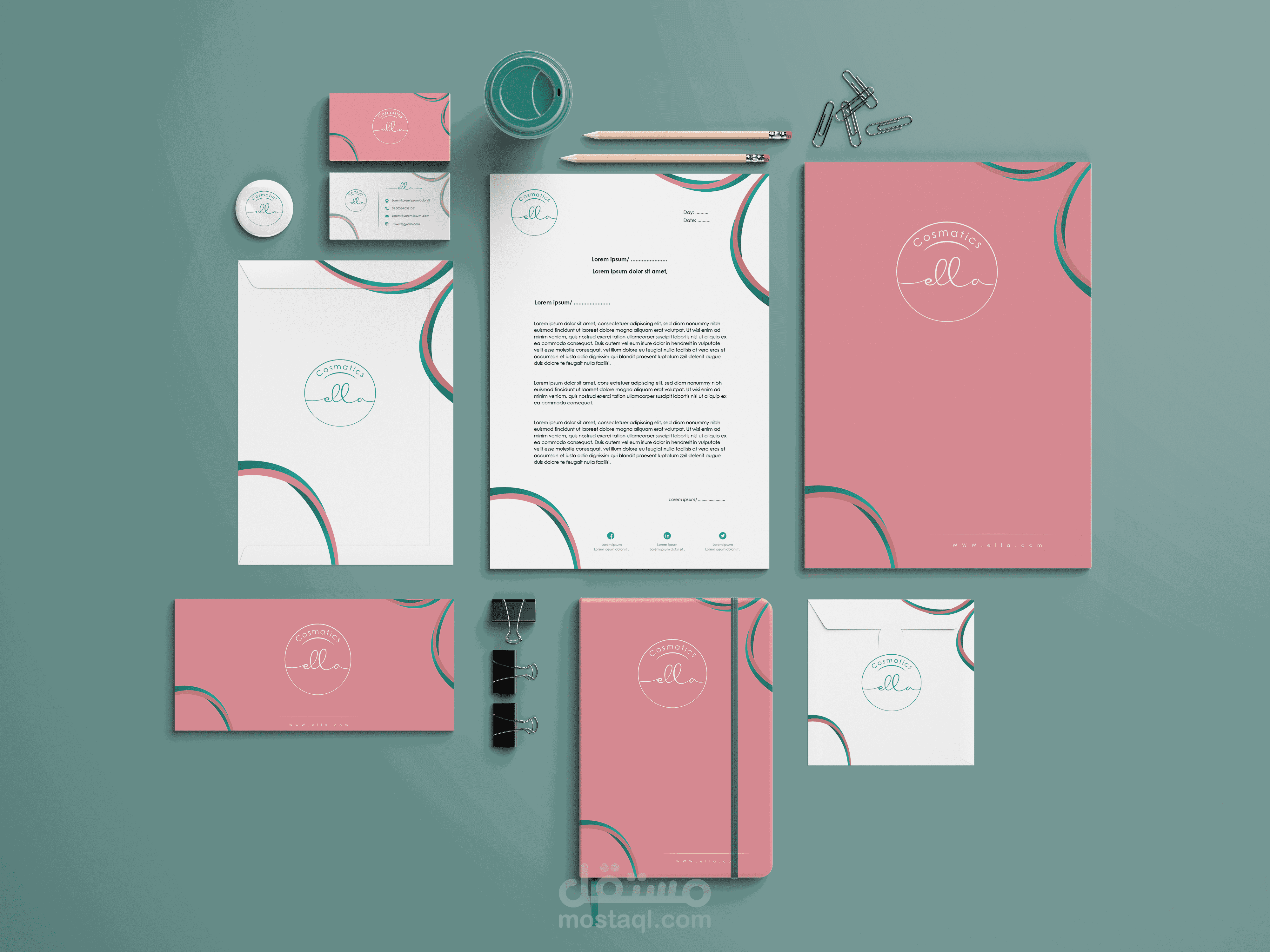 تصميم هوية بصرية لمحل كوزمتكس