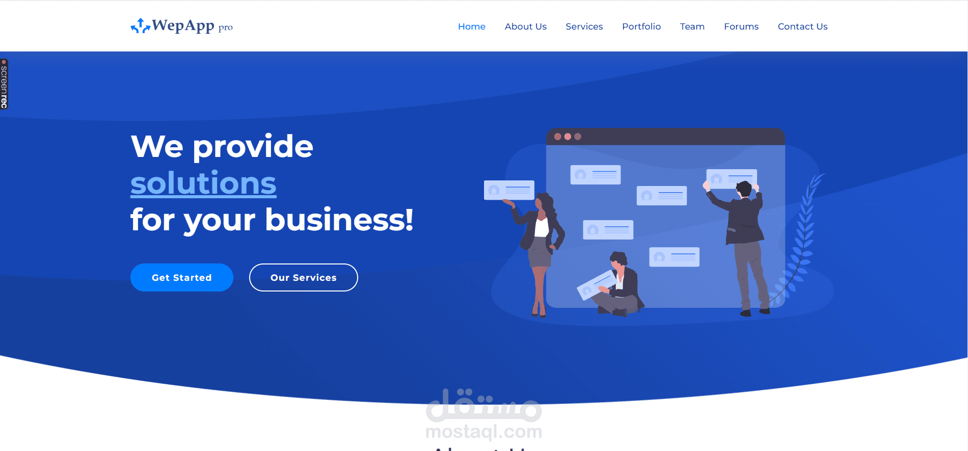 Index page of programing website